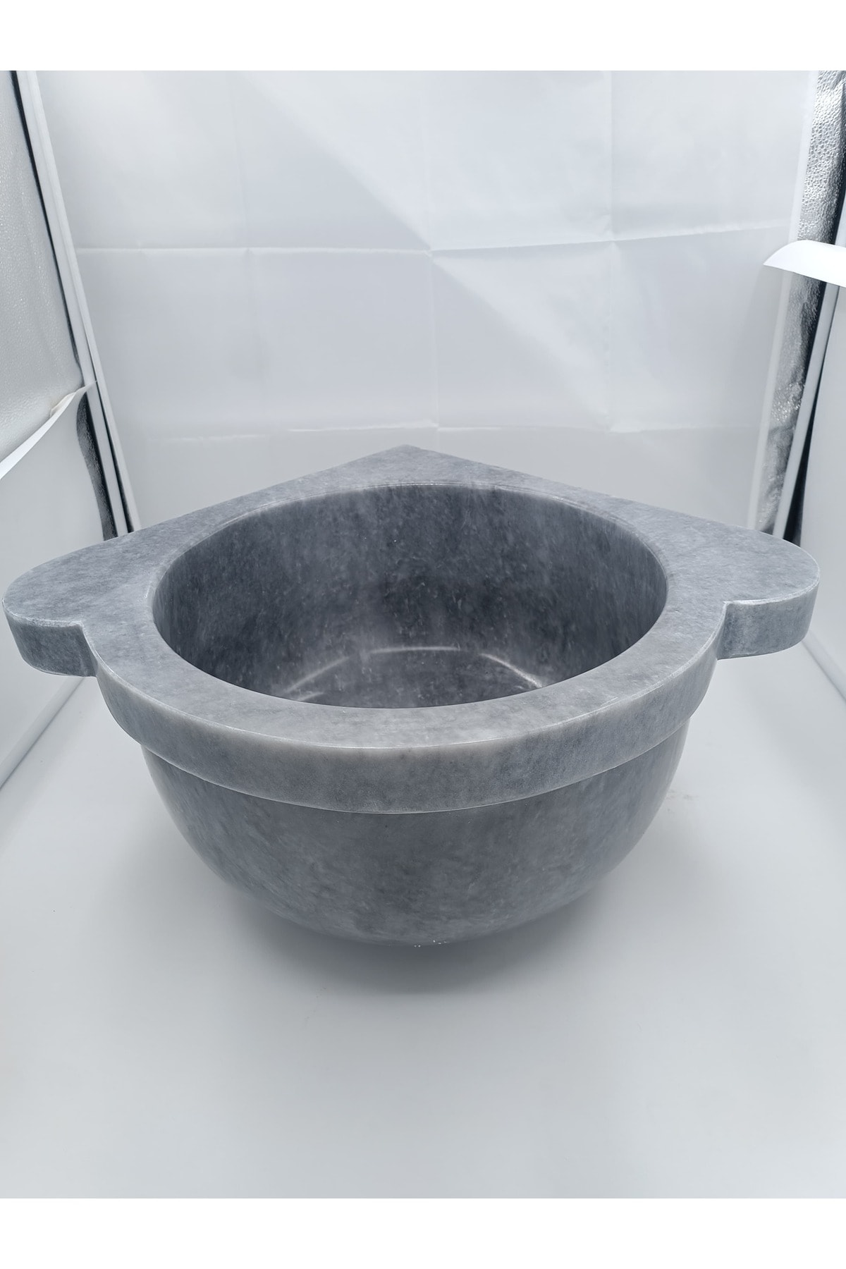 Gri Mermer köşe Kurna-hamam kurnası-banyo kurnası-ev hediyesi
