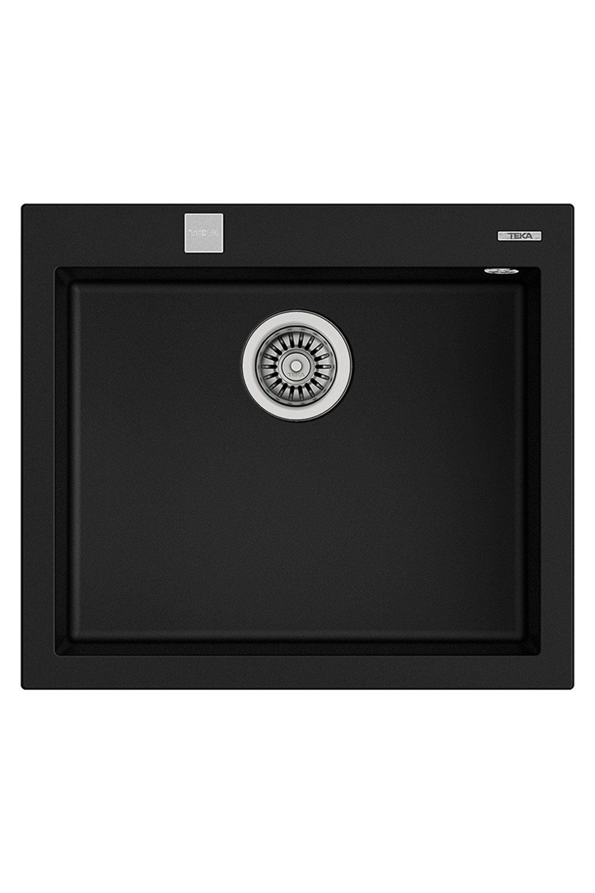 FORSQUARE 50.40 TG BLACK Granit Evye, Tezgah üstü
