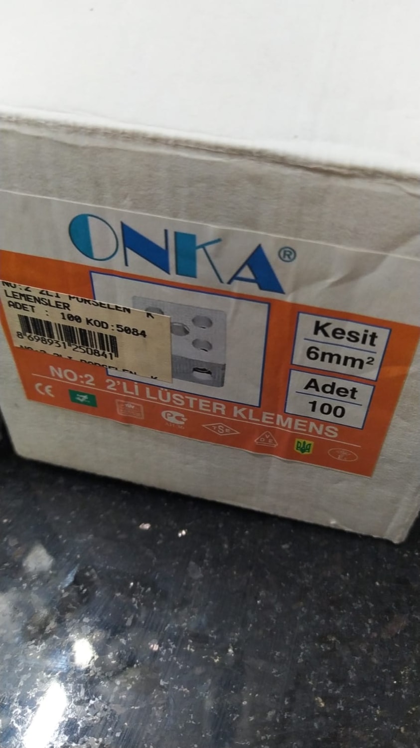 2 No Porselen Klemens 10ADET