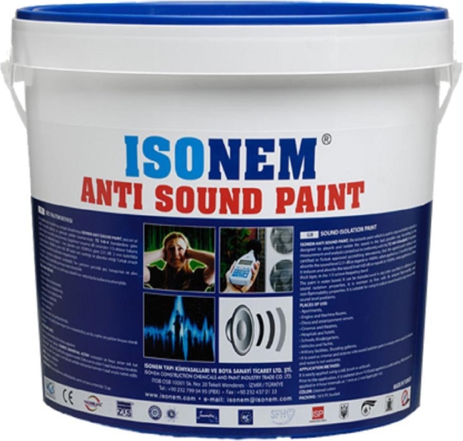 Isonem Anti Sound Paint Ses Yalıtım Boyası 10 Lt Beyaz