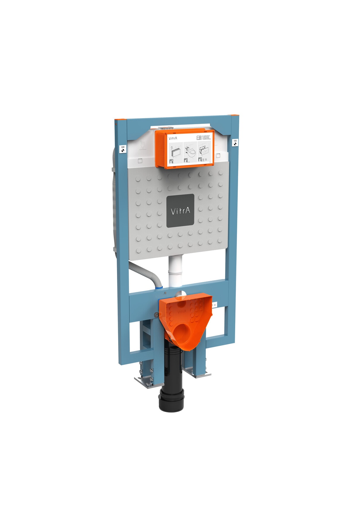 V8 768-4800-01 Gömme Rezervuar, Asma Klozetler Için, Yere Montaj, 3/6 L