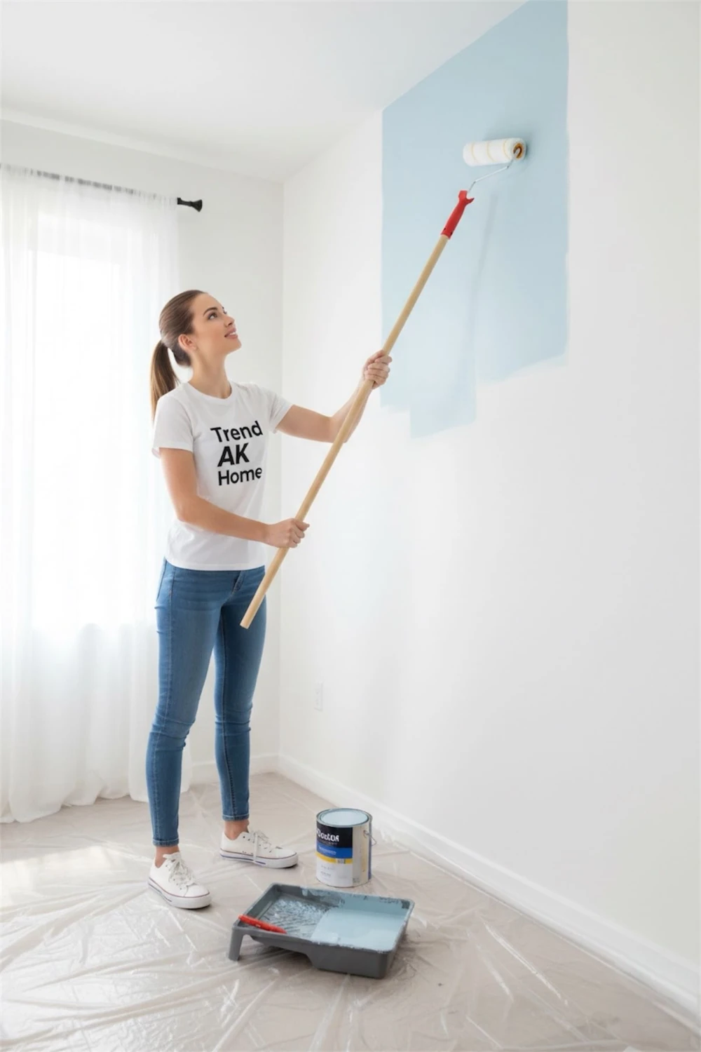 Trend Ak Home 20 cm Saten Boya Rulosu 4-6 mm Kısa Tüy Profesyonel Lüks ...