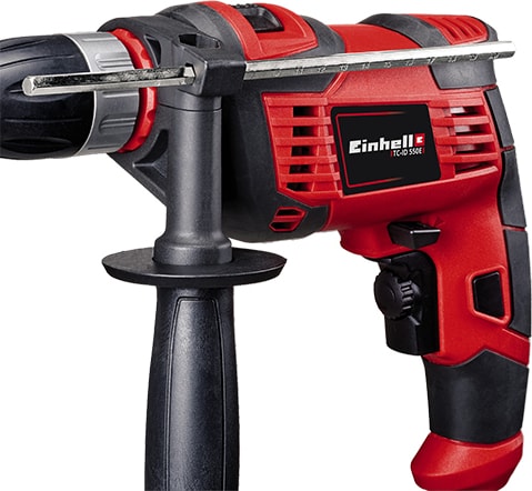 Darbeli Matkap TC-ID 550 E (550 W, elektronik devir ayarı, devir ön seçimi, sağ/sol dönüş, metal derinlik mesnedi, yardımcı tutma kolu) - 4258621