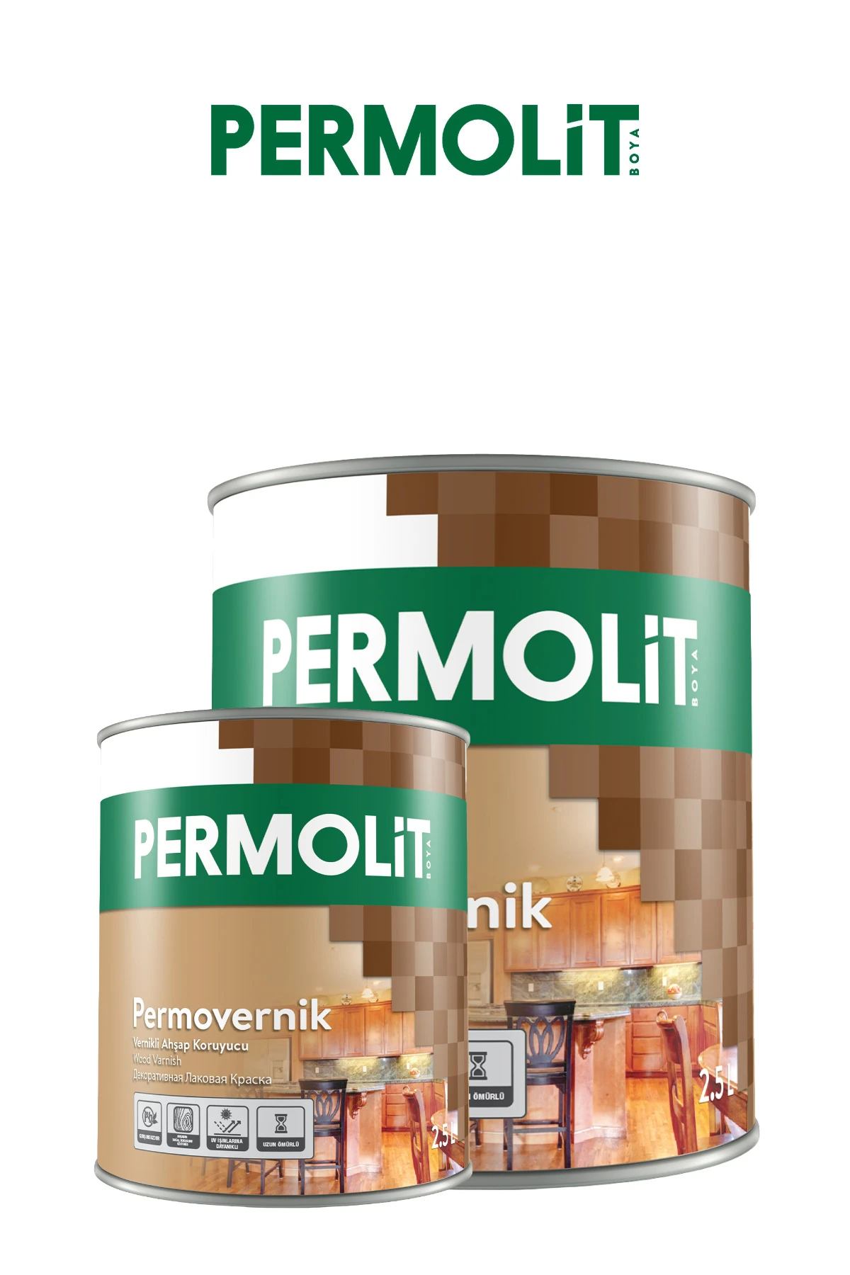 Permovernik Vernikli Ahşap Koruyucu, Dekoratif Koruyucu Ahşap Verniği | 0,75L - 2,5L