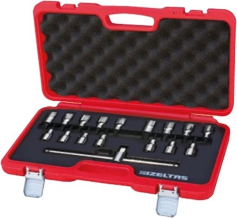 Izeltaş 1/2" Lokmalı Allen Uç ve Star (Torx) Uç Takımı 17 Parça