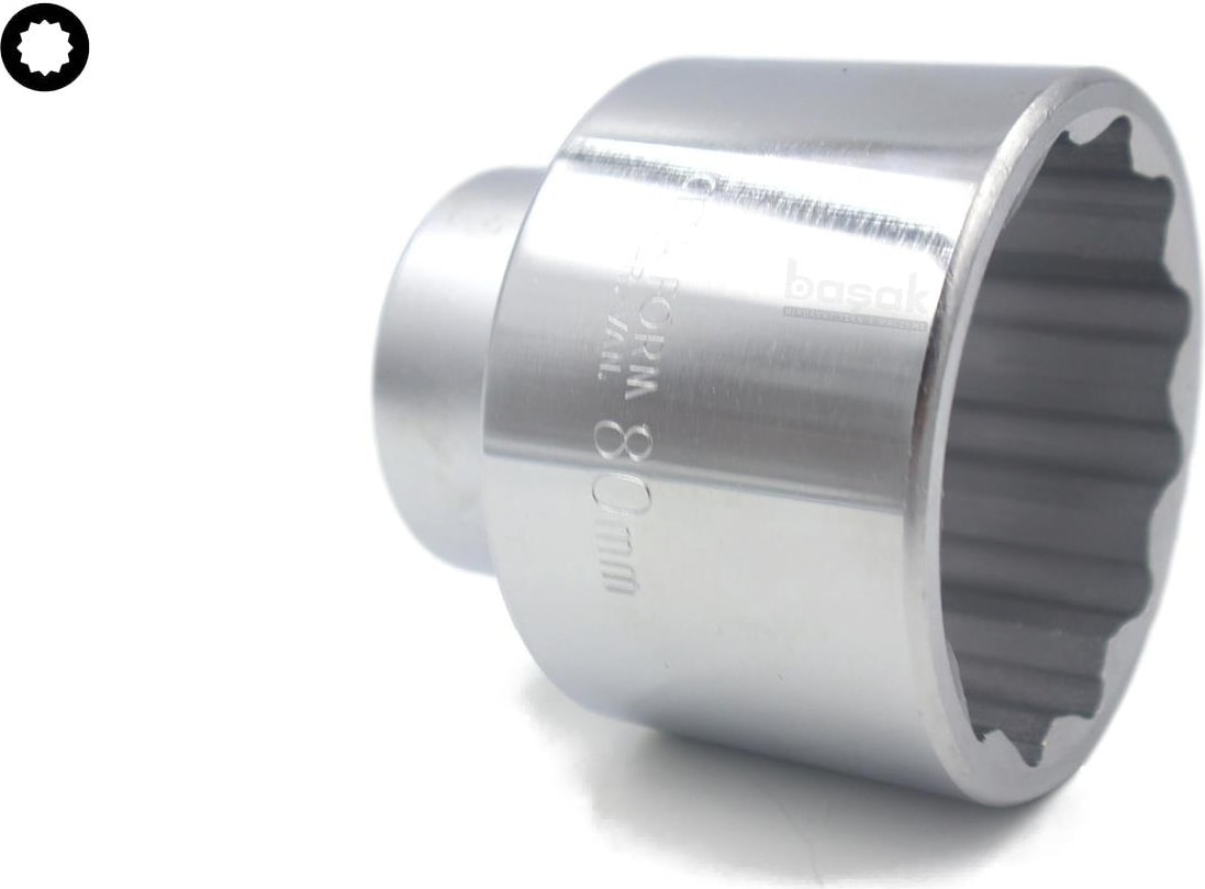 80 mm 1” 12 Köşe Yıldız Lokma Anahtar C42-B80