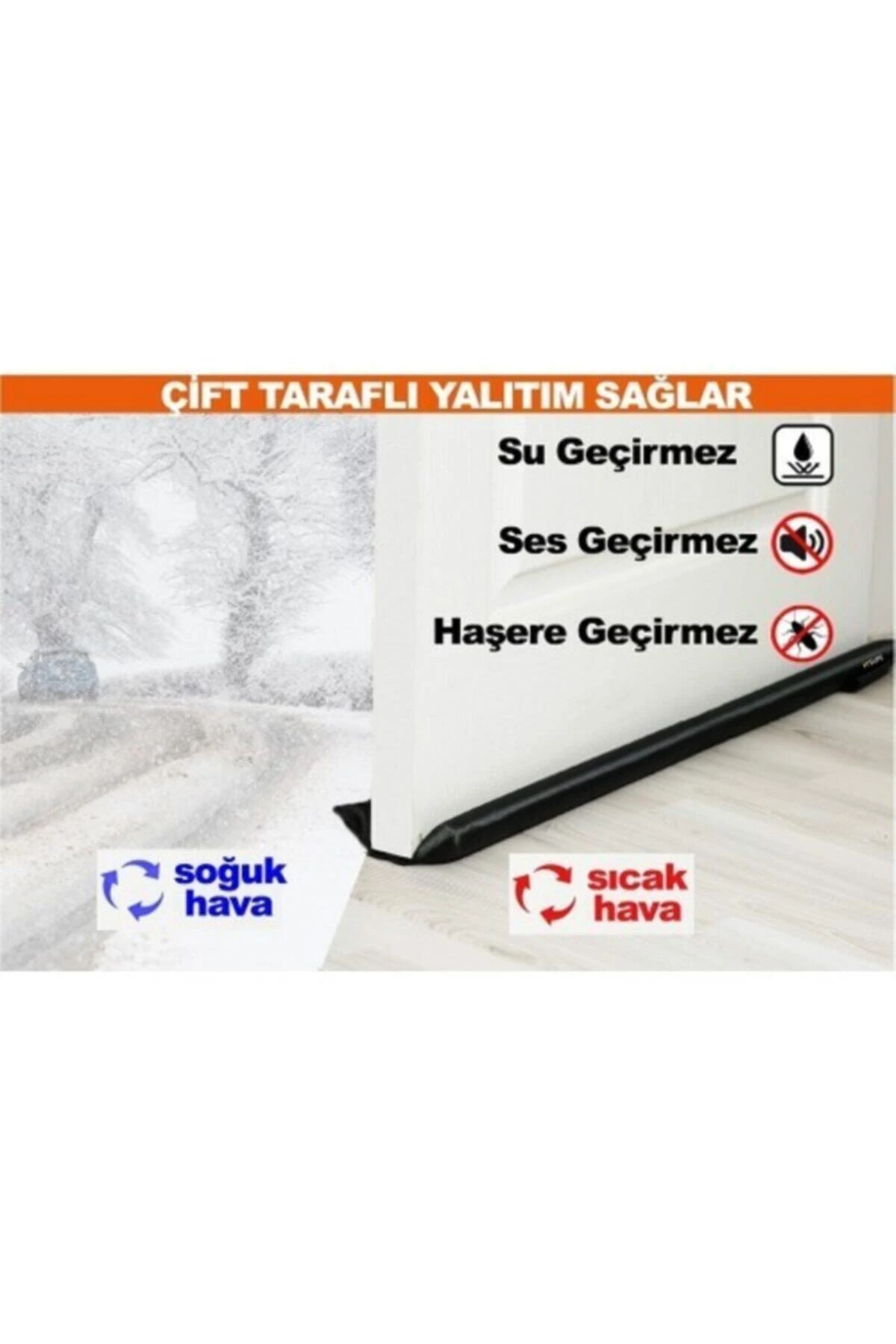 3 Adet Çift Taraflı Kapı Altı Rüzgar Önleyici Ses Ve Isı Izolasyon Süngeri Sol Kapı Altı Gore