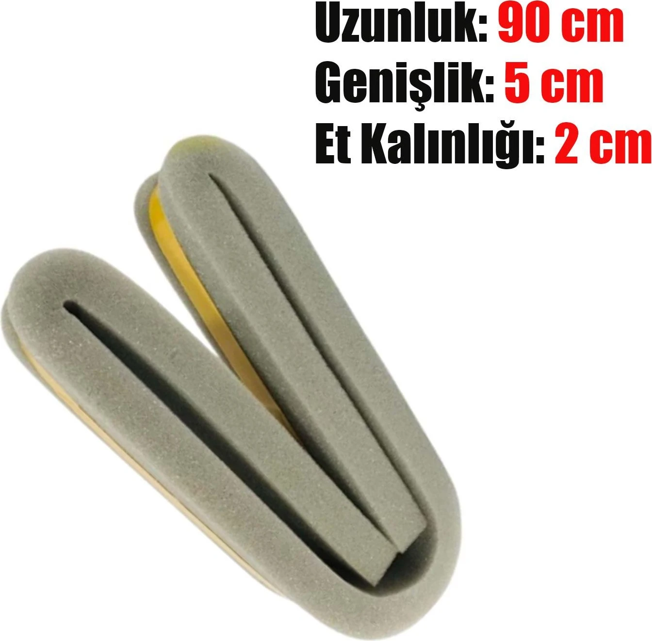 Yapışkanlı Kapı Altı Eşik Süngeri Bant Kalın Soğuk Isı Izolasyon Yalıtım Bandı Fitili Süngeri 90 cm 10 Adet