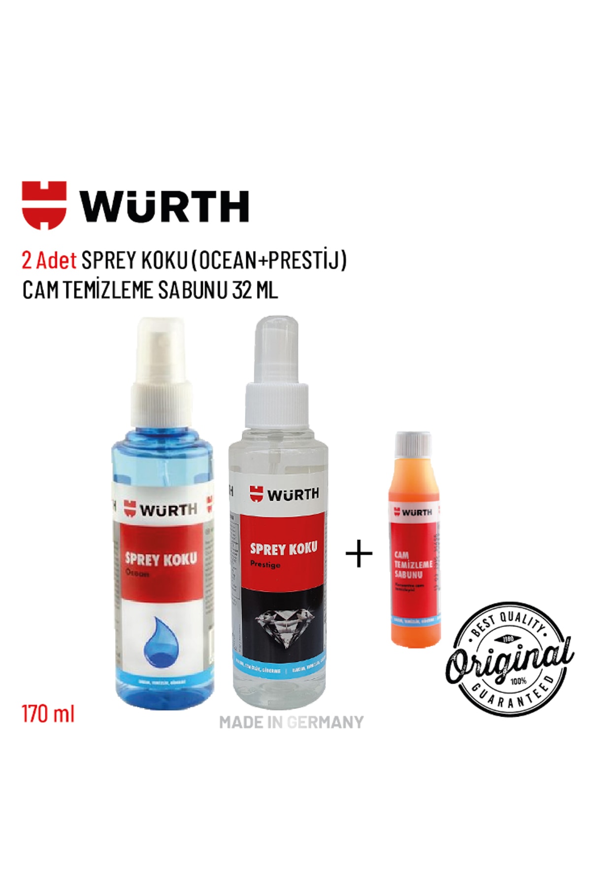 SPREY KOKU SETLERİ (OCEAN+PRESTİJ) +CAM TEMİZLEME SABUNU 32 ML