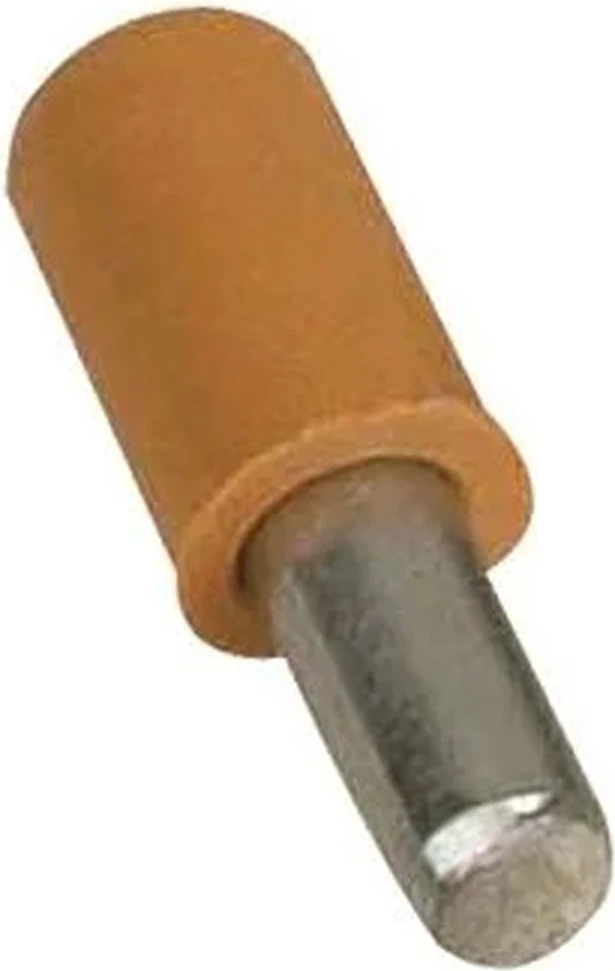 Plastik Başlı Metal Raf Pimi 5 mm Meşe ( 100 Adet )