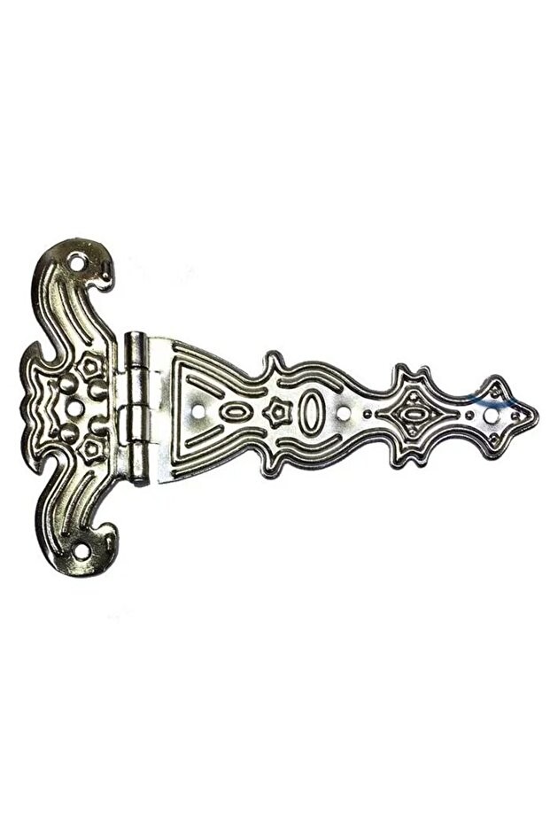 Dekoratif, Sac Tek Kuyruklu Menteşe - 69x102 Mm, Büyük, Nikel, 100 Adet