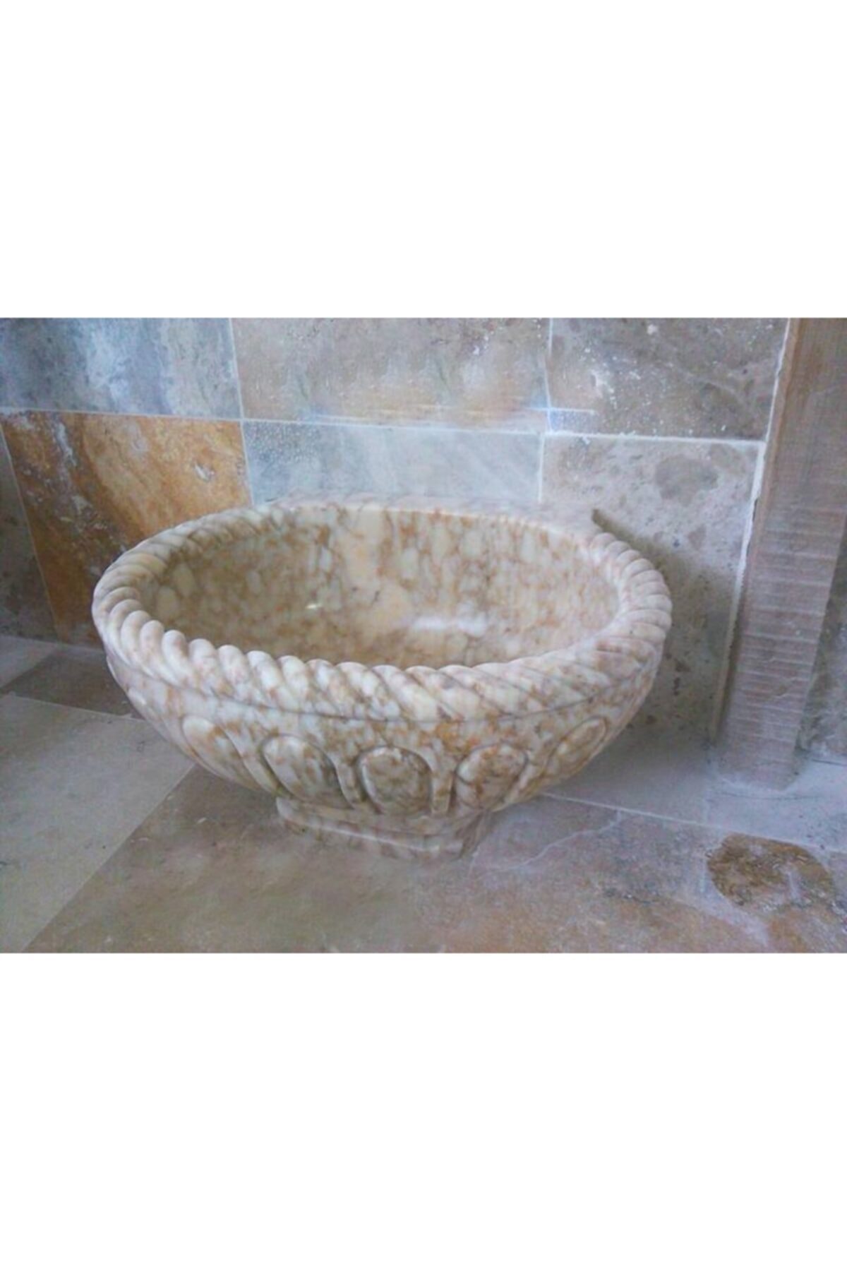 Bal Rengi Osmanlı Kurna, Hilton Kurna, Hamam Kurnası, Banyo Kurnası, Mermer Kurna , Mermer Kurnacı