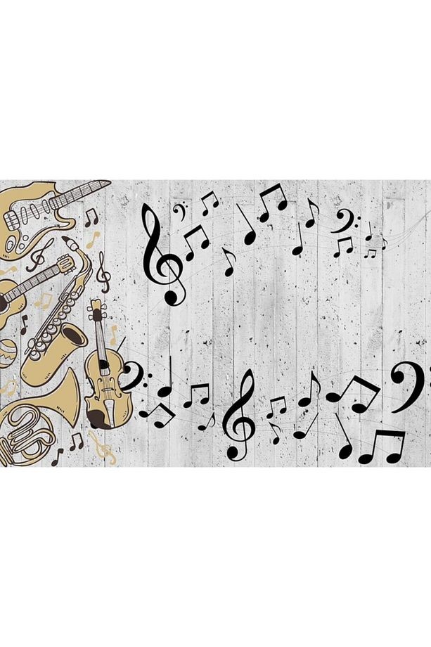 Müzik Notaları Ve Enstrümanlar Duvar Kağıdı