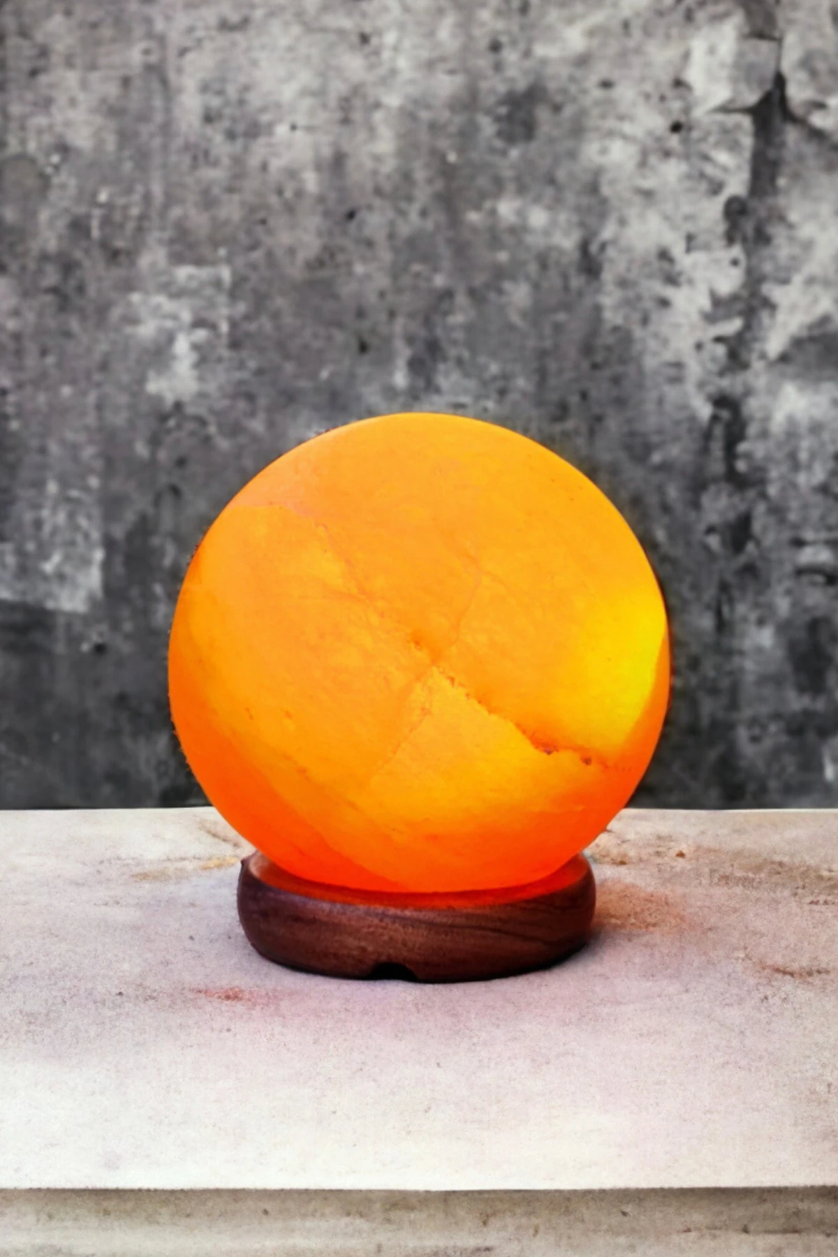 Himalaya Küre Kaya Tuzu Lambası 4-6Kg- Yuvarlak model  gece lambası-açma kapama anahtarlı