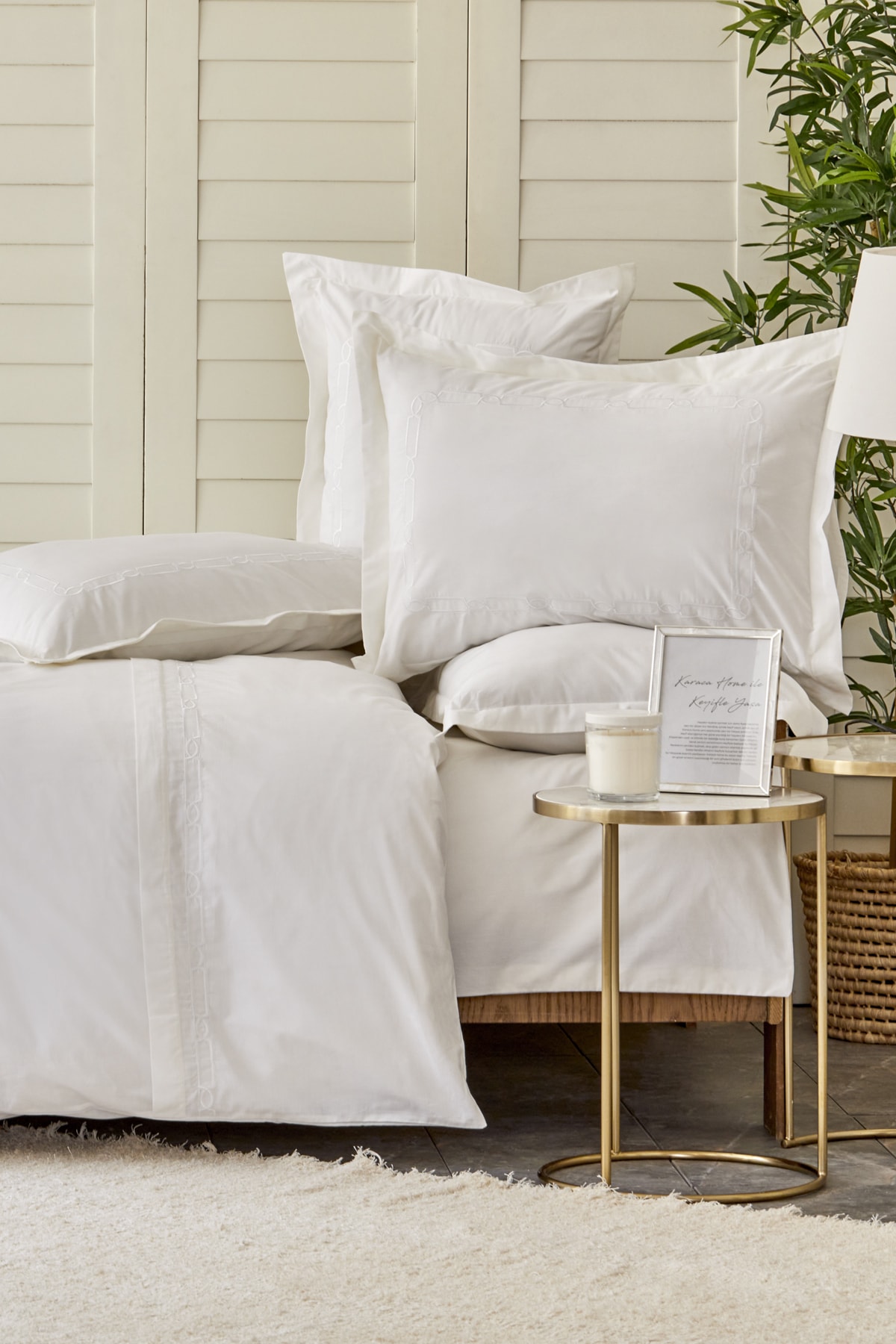 White Collection Nimes %100 Pamuk Çift Kişilik Nevresim Takımı