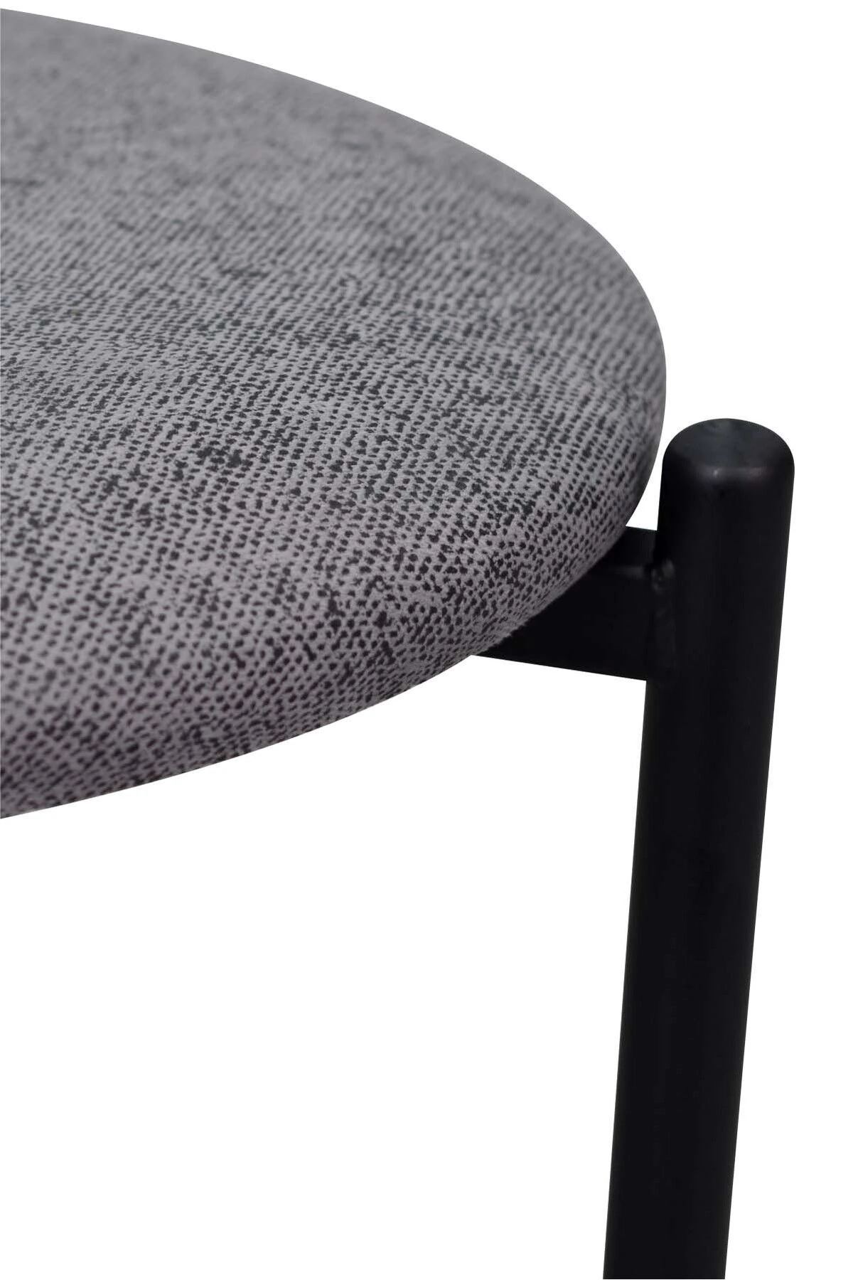 Nil Siyah Metal Ayak İstiflenebilir Mutfak-Balkon Taburesi (4 Adet)