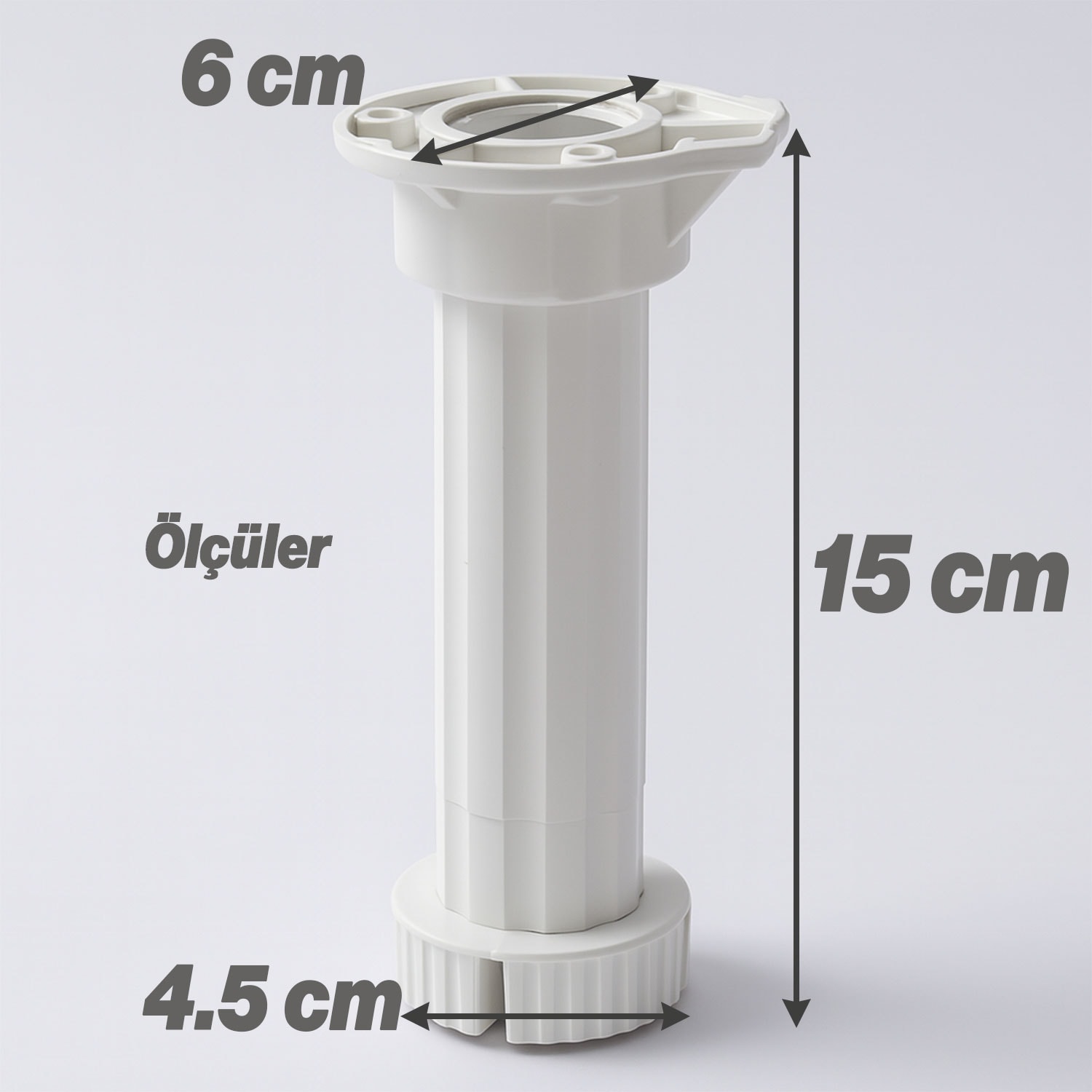 Ayarlanabilir 8 Adet 15 cm Plastik Ayak Mobilya Dolap Tezgah Yükseltme Yükseltici Ayakları Ayağı