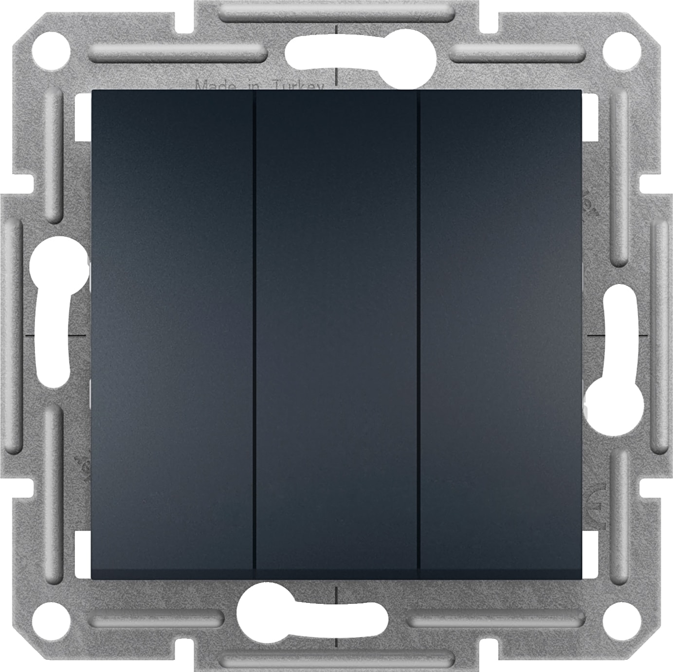 EPH2100171 Asfora Plus Antrasit Üçlü Anahtar Çerçevesiz