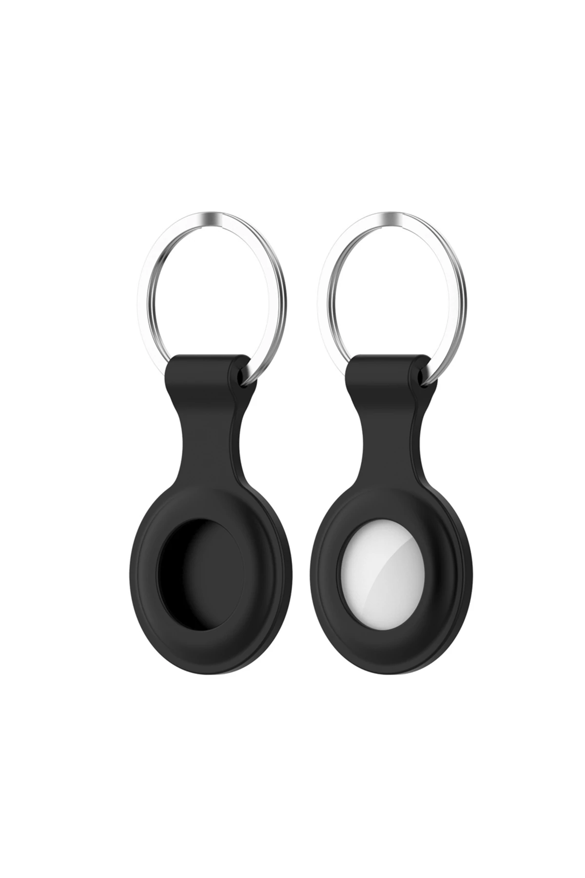 Airtag Için Anahtarlıklı Koruyucu A010 Silikon Kılıf Siyah