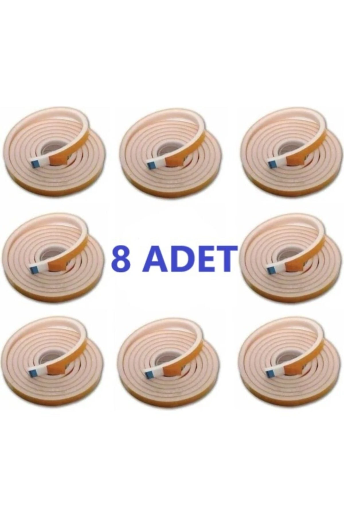 8 Adet x 5 mt (40 METRE) Yapışkanlı Pencere Bandı İzolasyon Isı Ses Toz Yalıtım Süngeri Tasarruflu