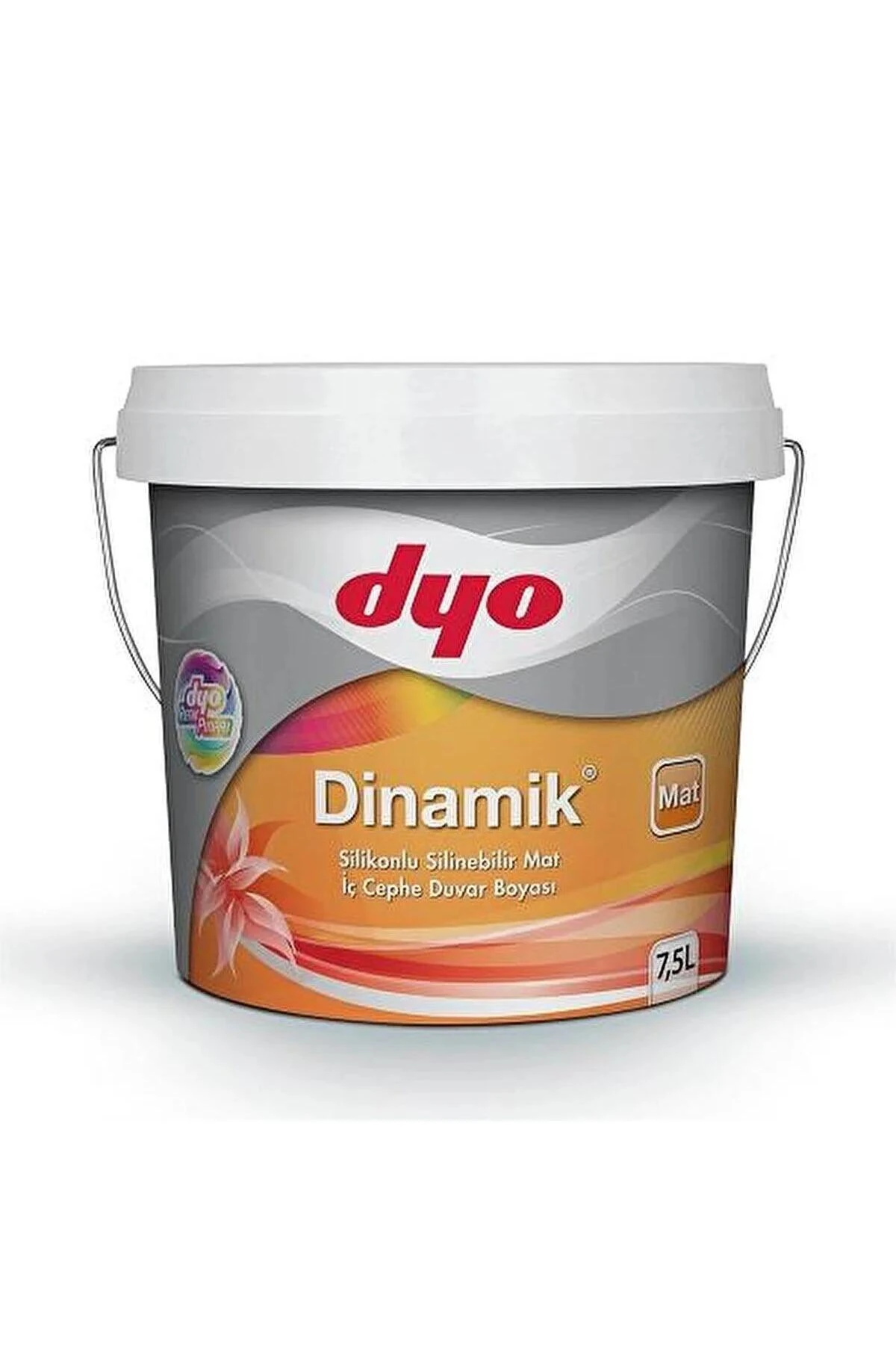 Dyo 7,5LT DİNAMİK MAT SİLİKONLU SİLİNEBİLİR İÇ CEPHE DUVAR BOYASI (2626) SINAV SARISI