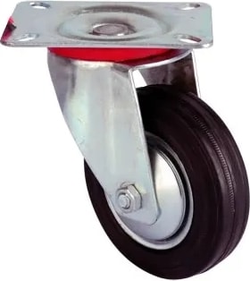 Servis Tekeri - Tablalı Siyah Döner - Çap 150 mm