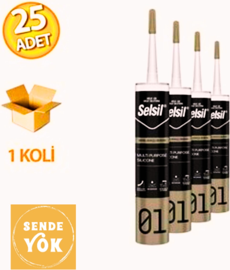 Genel Amaçlı Silikon Şeffaf 280GR (25 Adet)