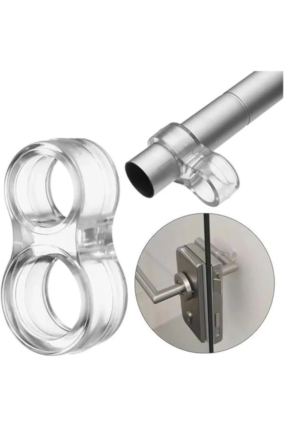 Plastik Kapı Kolu Stoperi, Kapı Arkası Duvar Koruyucu Tampon, Silikon Durdurucu, Pencere Kolu