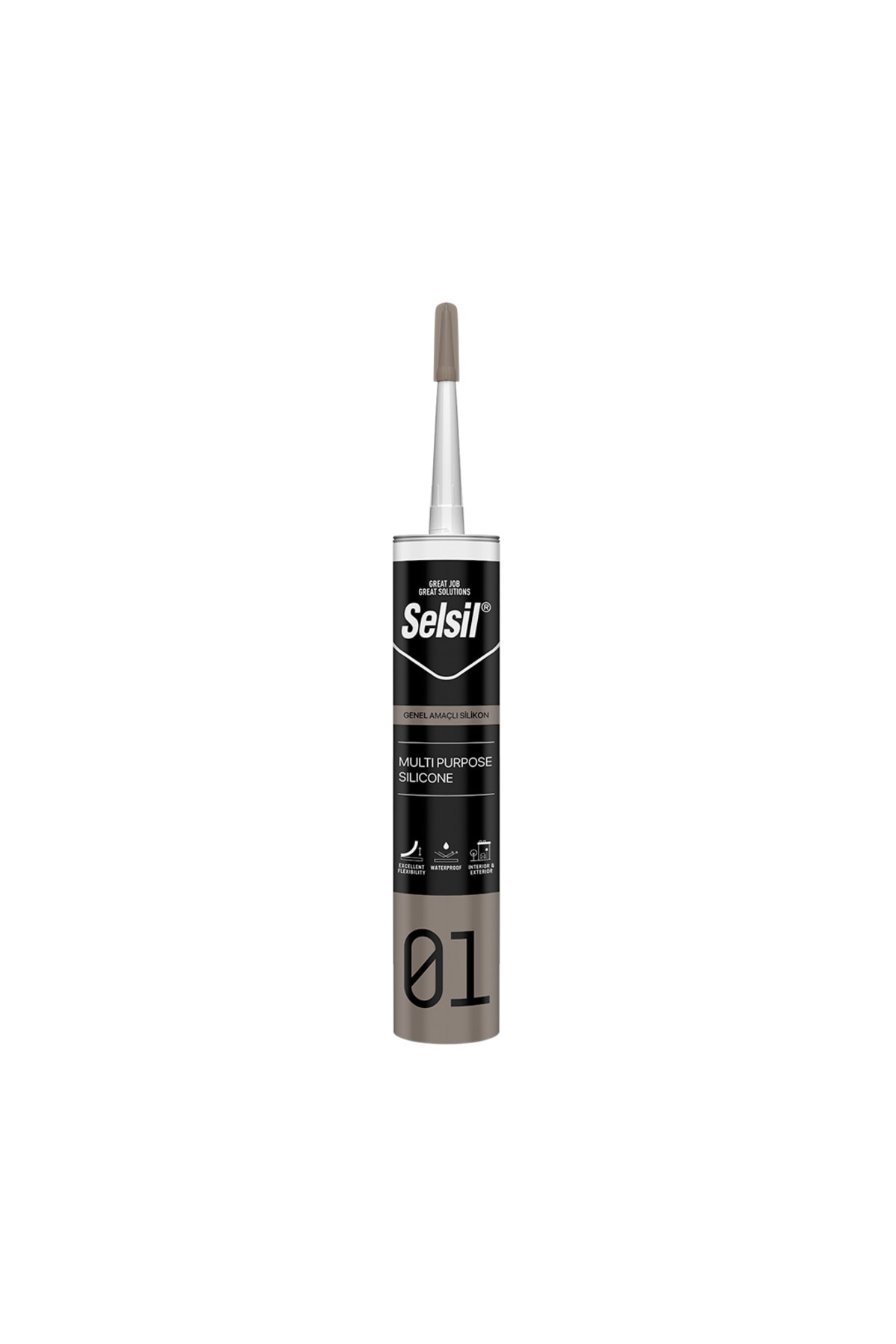 SELSİL Genel Amaçlı Şeffaf Inşaat Silikonu 280 gr
