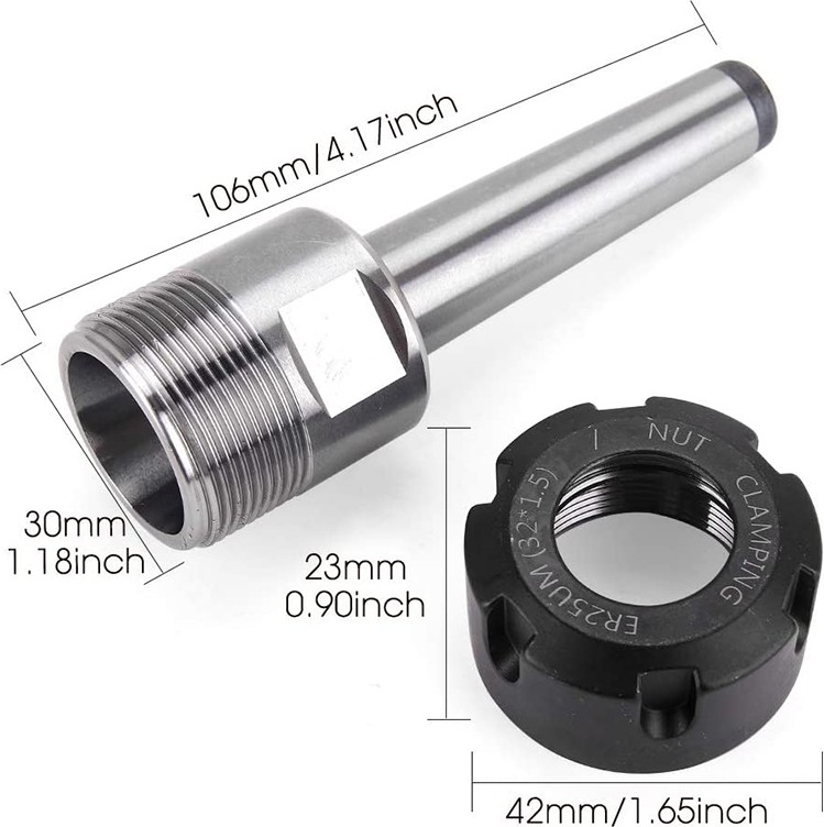 ER25 Pens Seti Aynası, Mt2 ER25 M10 Motor Uzatma Çubuğu, Cnc Gravür Makinesi Veya Freze Torna Aleti ile (Yurt Dışından)