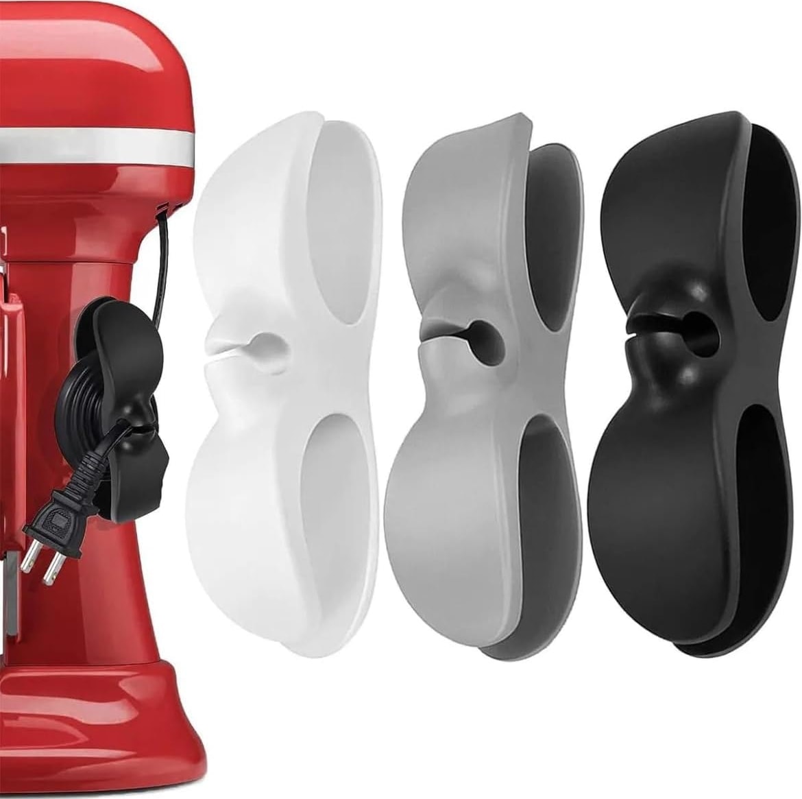 Adet Yapışkanlı Airfryer Kablo Sabitleyici - Çok Amaçlı Kablo Tutucu, Kablo Toparlayıcı Aparat, Mutfak, Banyo, Ofis Için