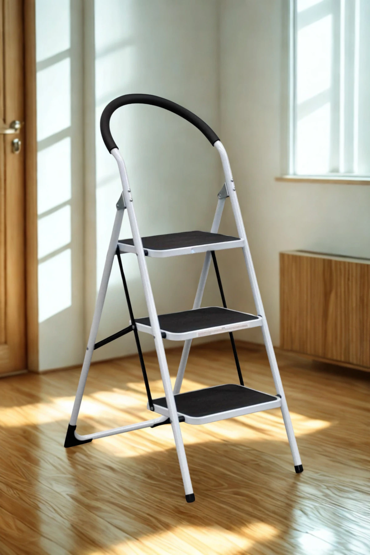 3 Basamaklı Paslanmaz Çelik Merdiven - 2 Yıl Garantili