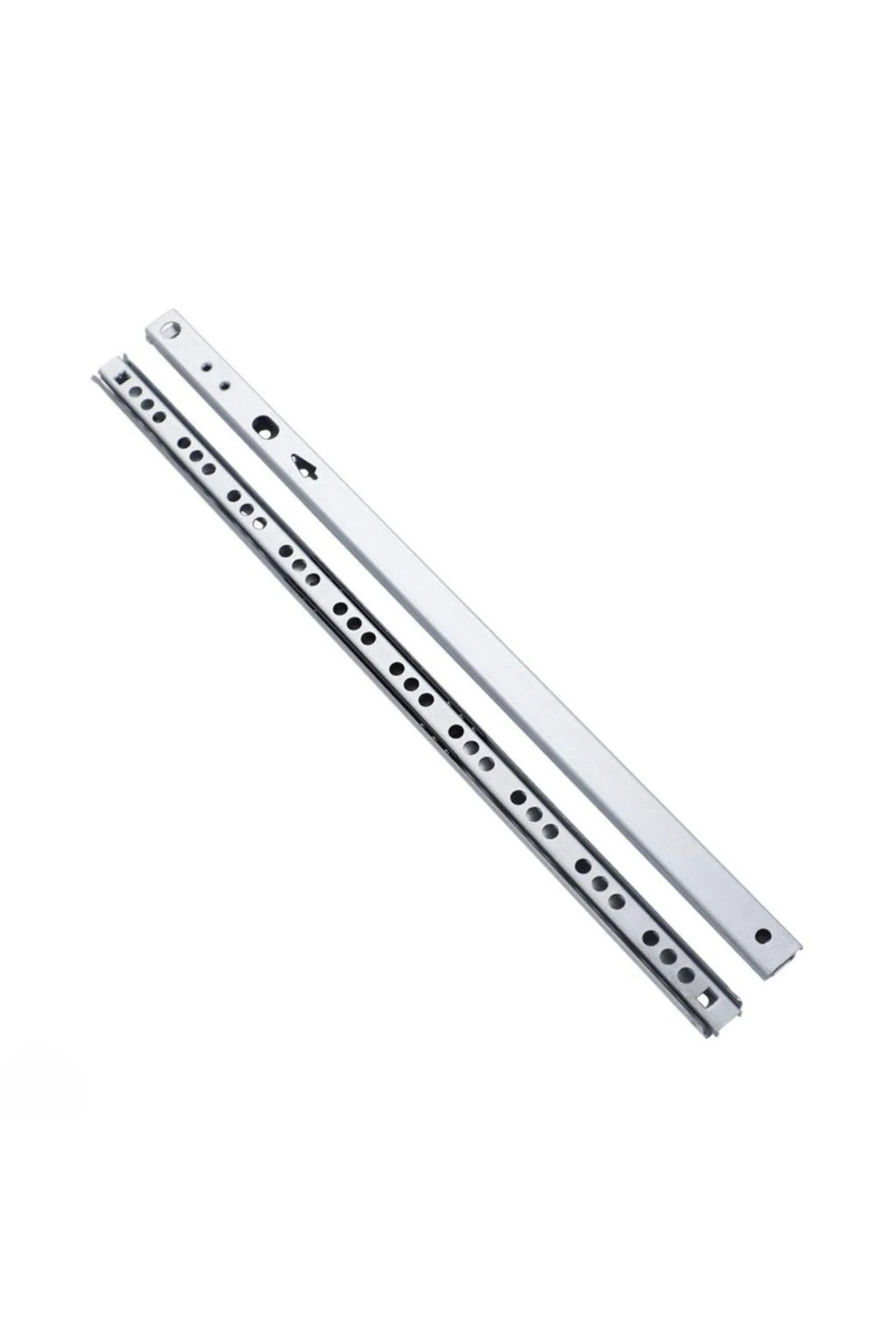 Teleskobik 17MM Çekmece Rayı Gömme Bilyeli İnce Ray(17MM)(31CM)(1 TAKIM)(KROM)