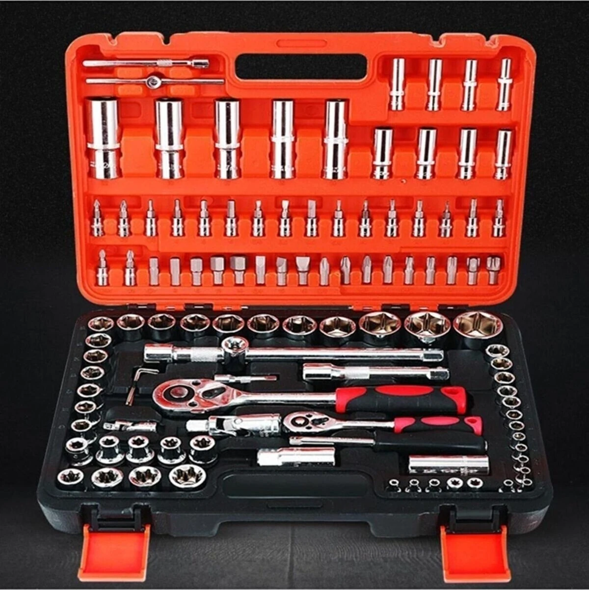 108 Pcs Crv Çeliği Profesyonel Parlak Lokma Takımı 1/2-1/4 (108 Parça)