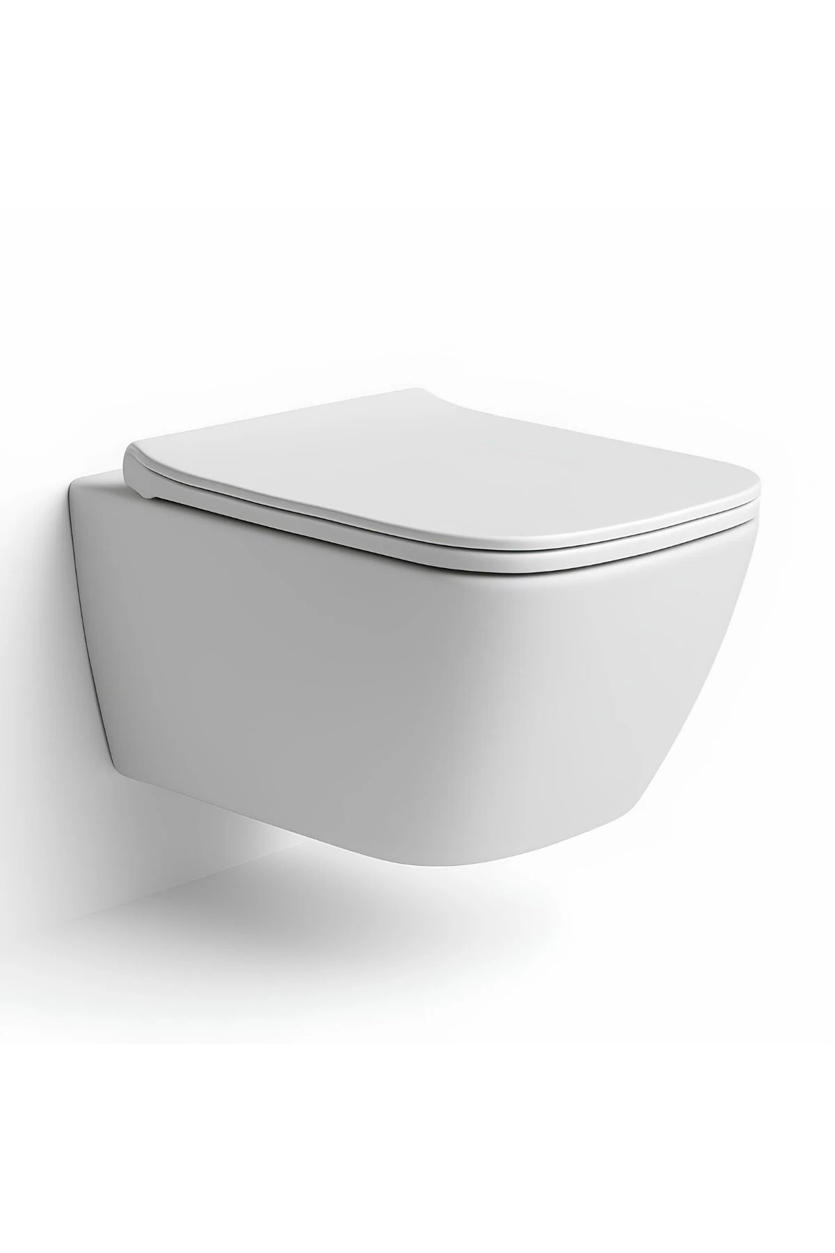 Luna Beyaz Kanalsız Asma Klozet LN5610, Nkp Lento Duroplast Yavaş Kapak