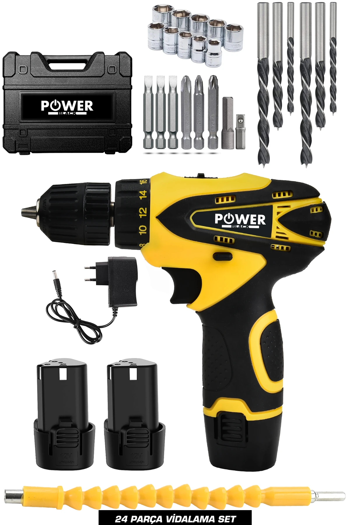 Otamatik Korumalı Çelik Şanzıman 2 Akülü Matkap Akülü Vidalama Şarjlı Armut Biatarya