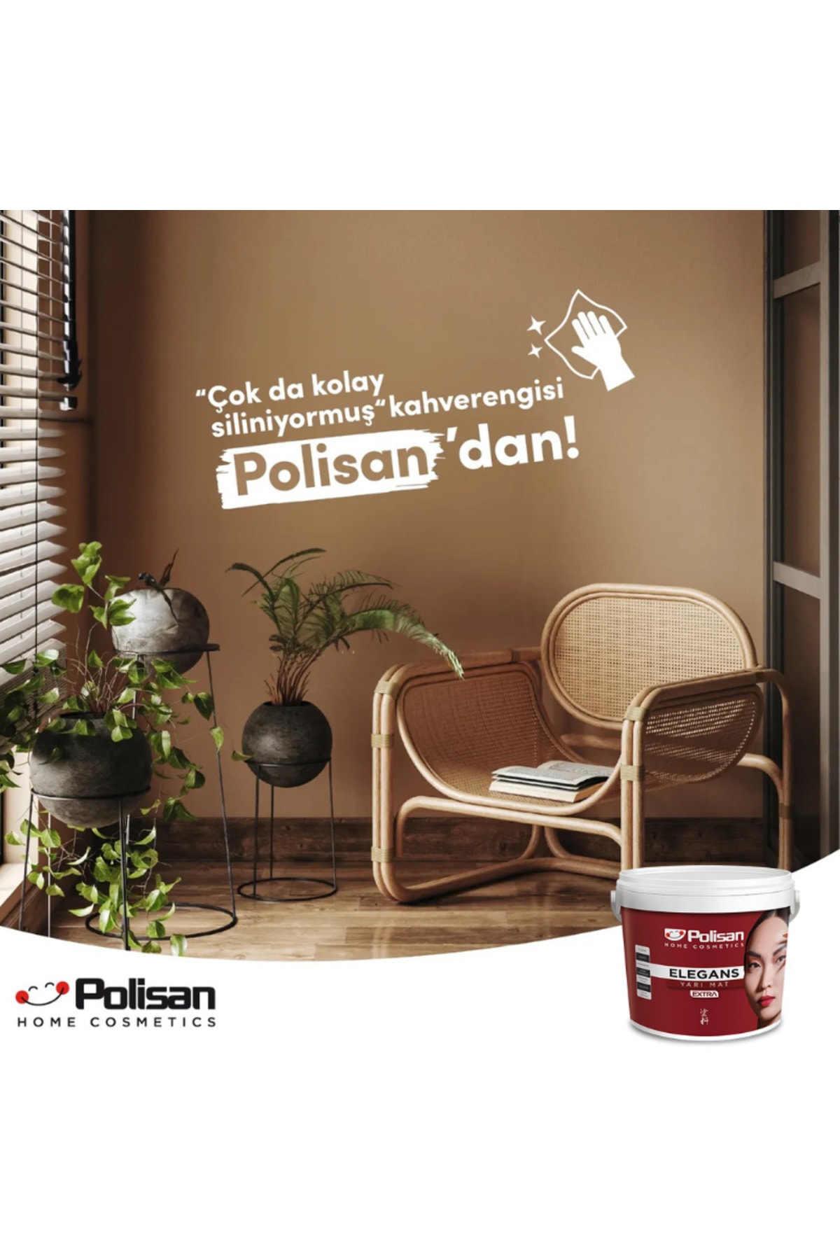 POLİSAN Elegans Extra Parlak Küf Önleyici-GRİNİN 50 TONU RENK PALETİ-2.5lt