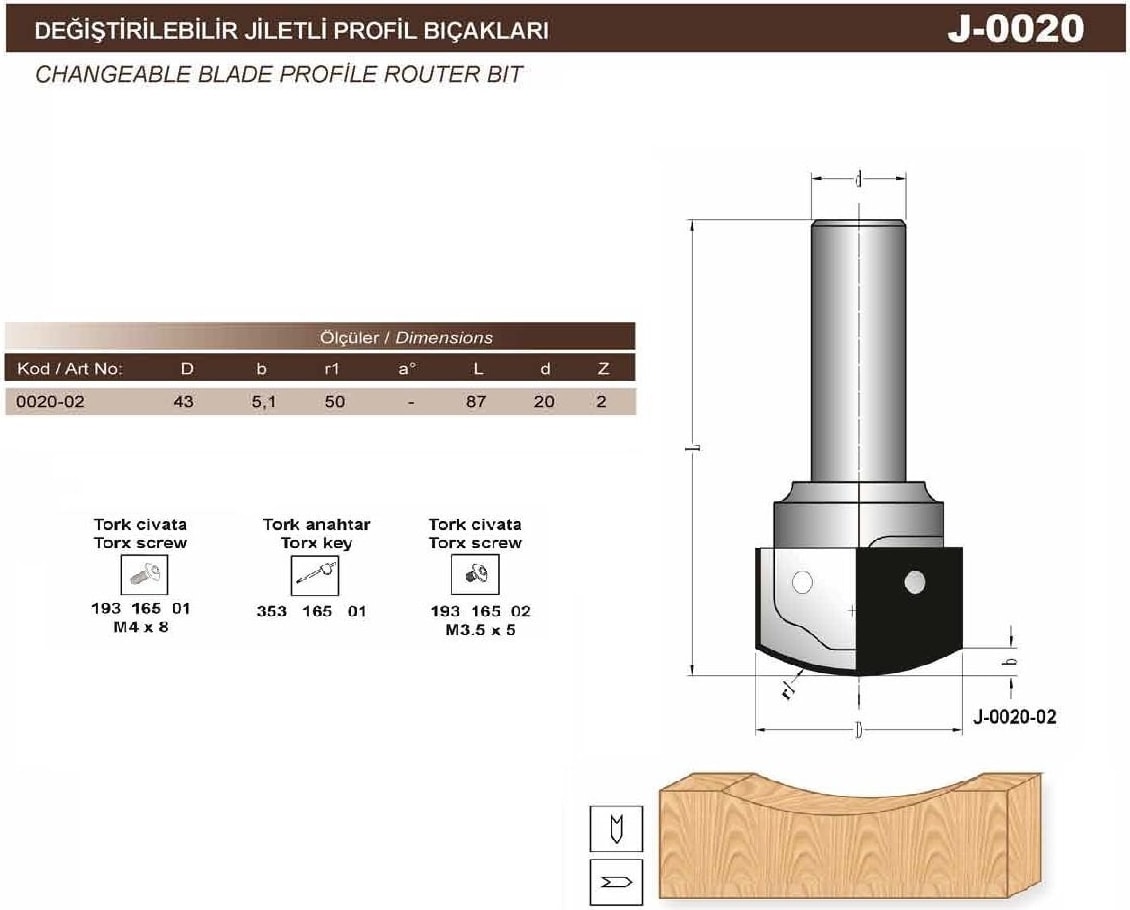 BOSCH Değiştirilebilir Jiletli Rustik Bıçak J-0020-02 Z2