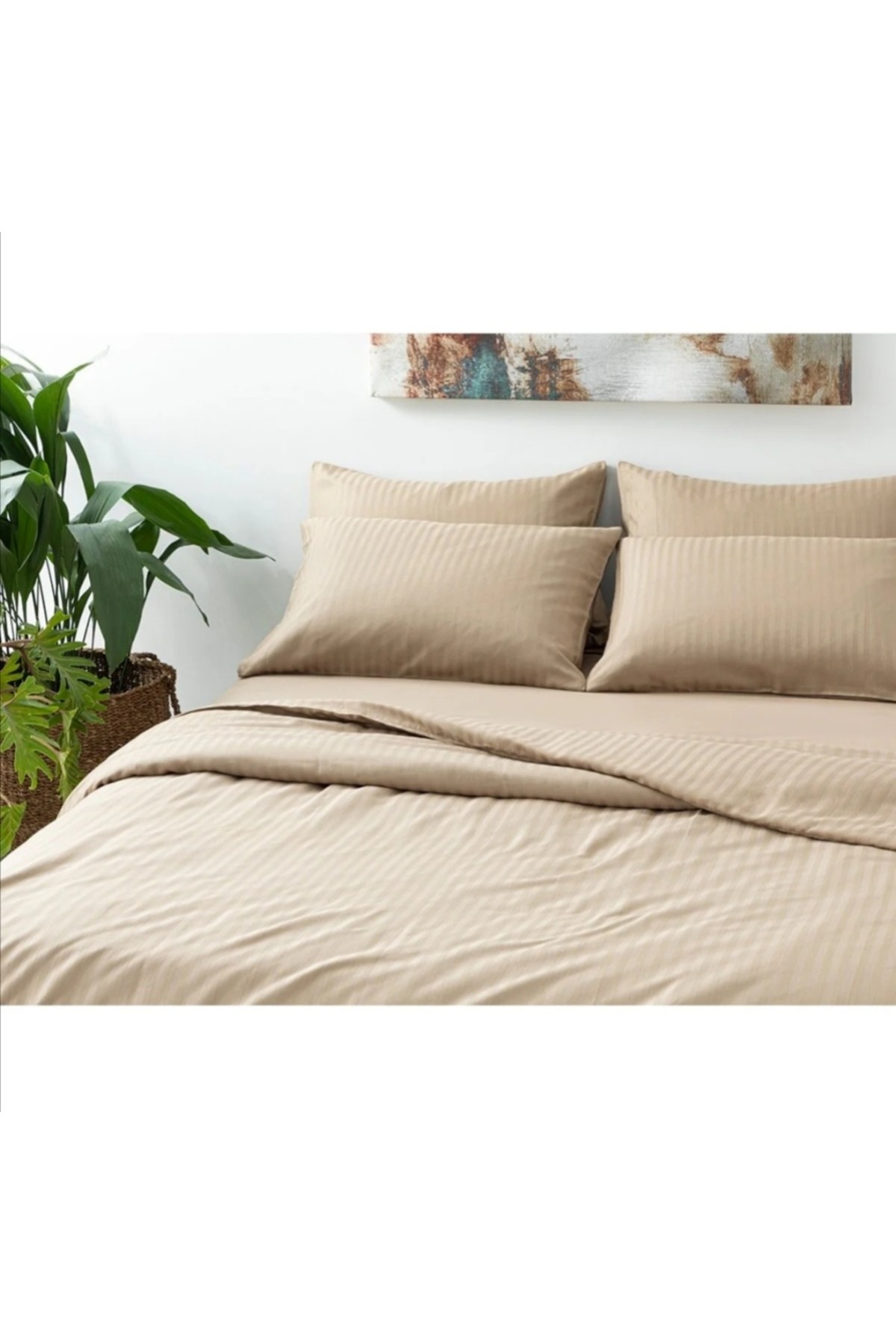 Classy Twill Çift Kişilik Nevresim Takımı 200x220 cm Bej