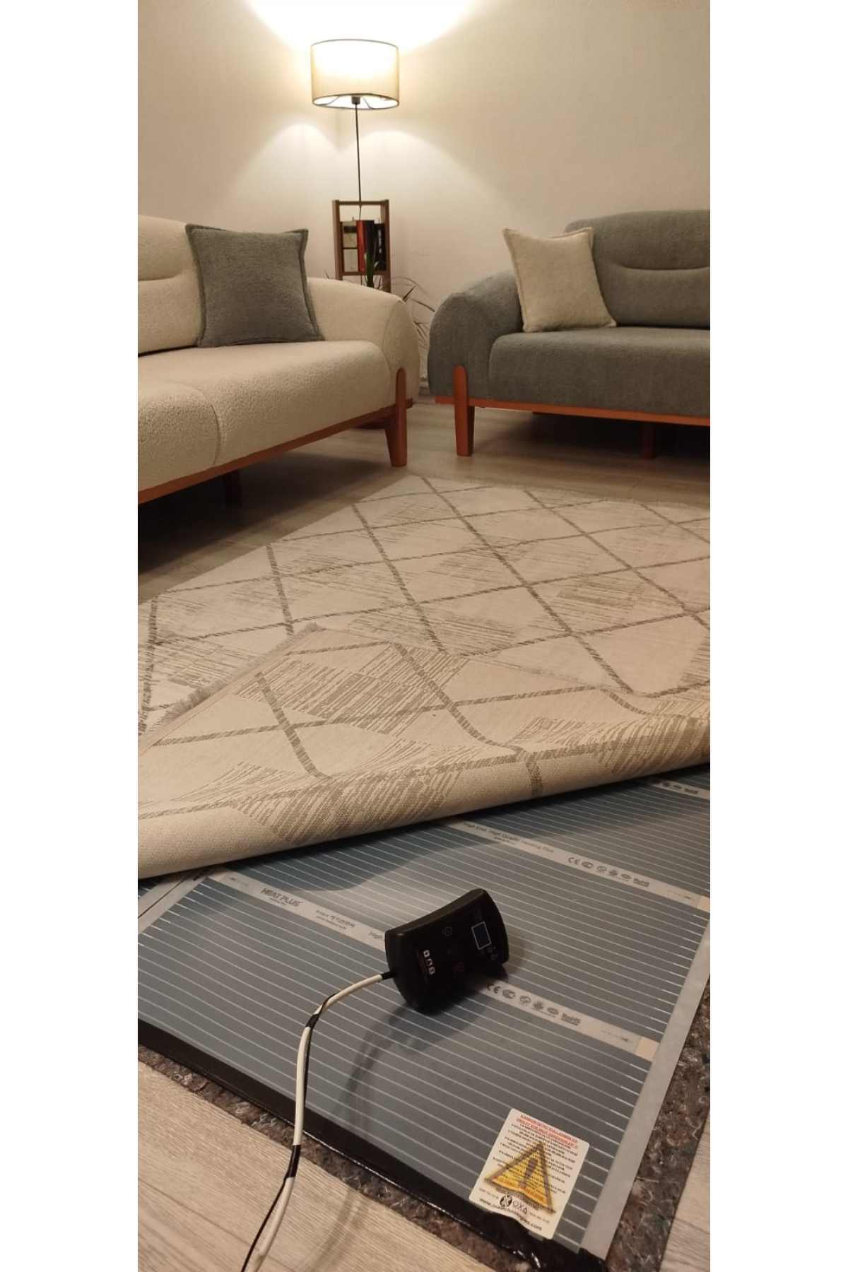 Karbon film ısıtıcı 300x275cm Zaman ayarlı dijital termostatlı ısı izolasyon keçeli