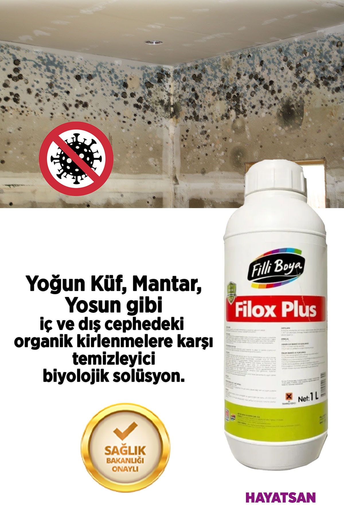 Filox Plus Küf ve Mantar Önleyici Solüsyon -şeffaf- 1 Litre