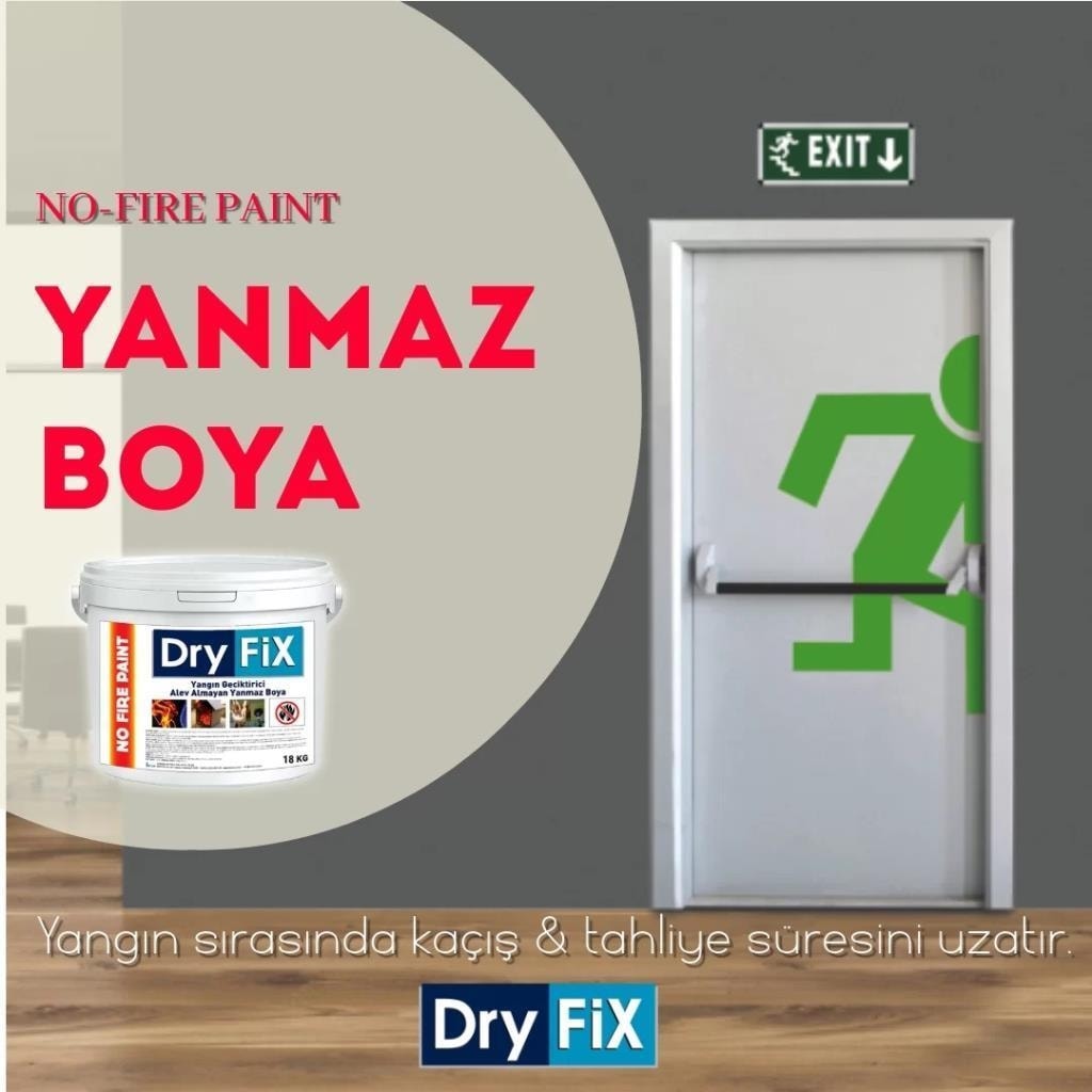 No Fire Paint Yangın Alev Almayan Yanmaz Boya 18 kg Ral 7035 Açık Gri