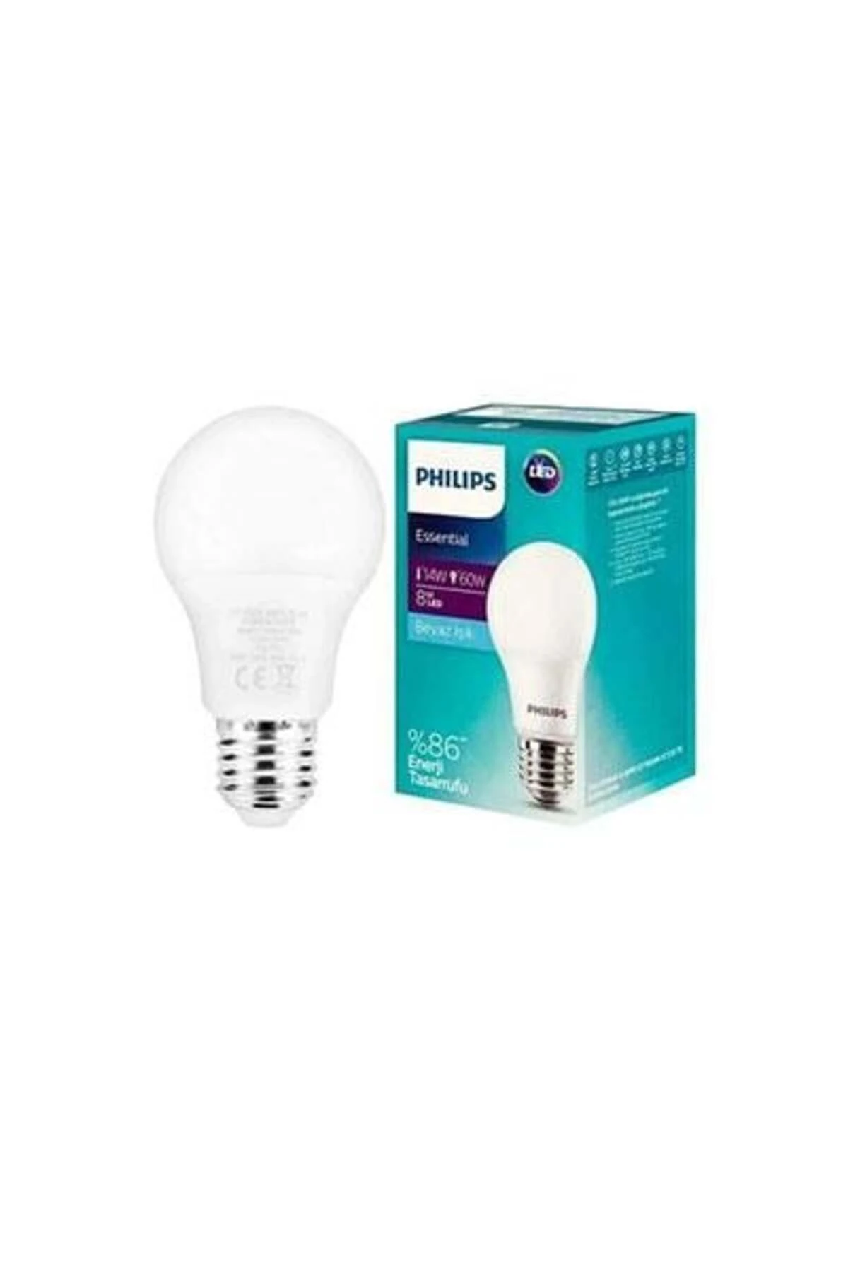 8W 720 Lümen E27 6500K Beyaz Işık %85 Enerji Tasaruflu