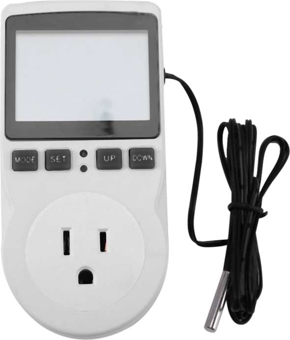 Zaman Anahtarlı Çok Fonksiyonlu Termostat Dijital Sıcaklık Kontrol Cihazı, Sensör Probu Isıtma ve Soğutma Us Plug