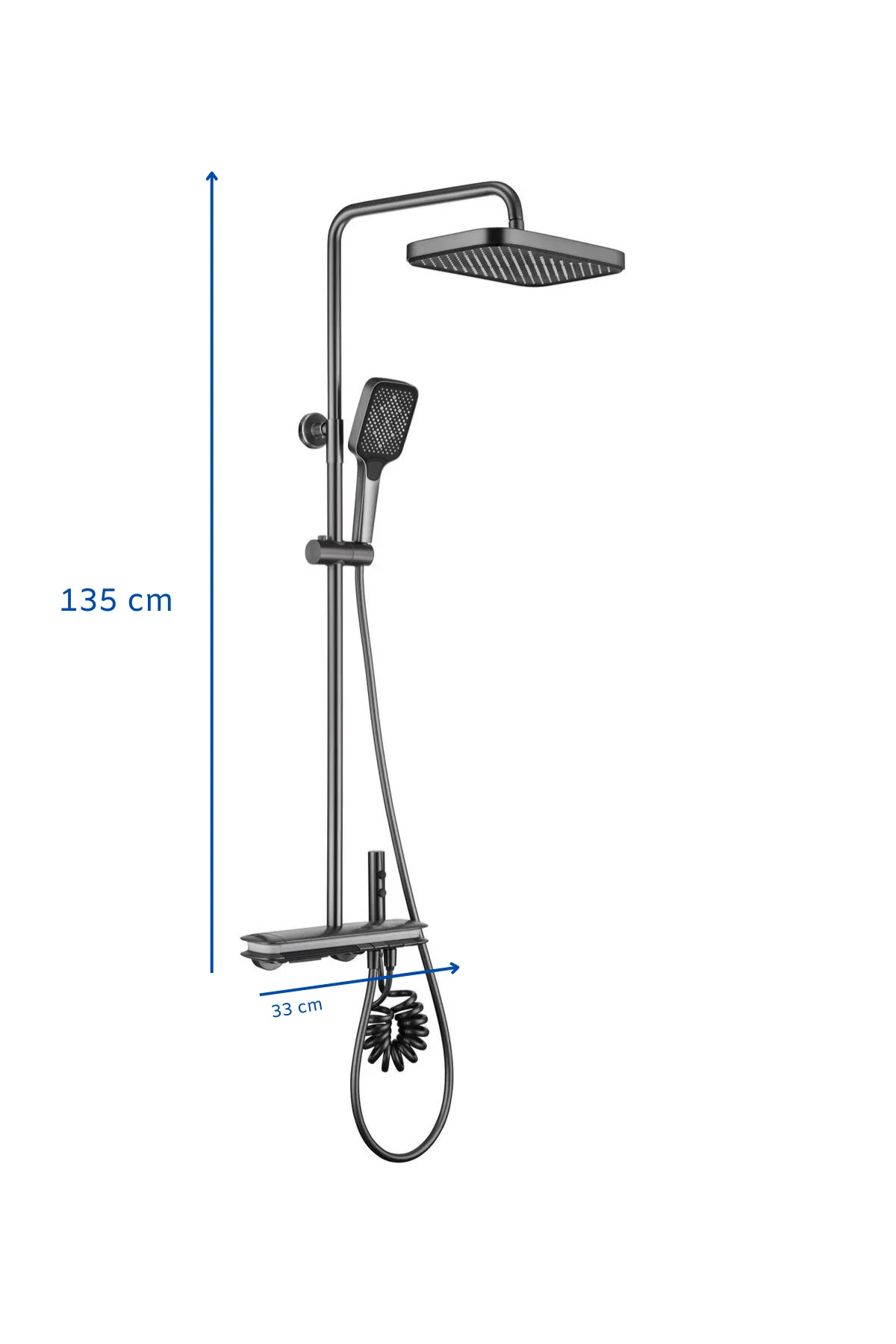 Premium Dijital Led Göstergeli Piano Robot Duş Seti - Piyano Tepe Duş Seti