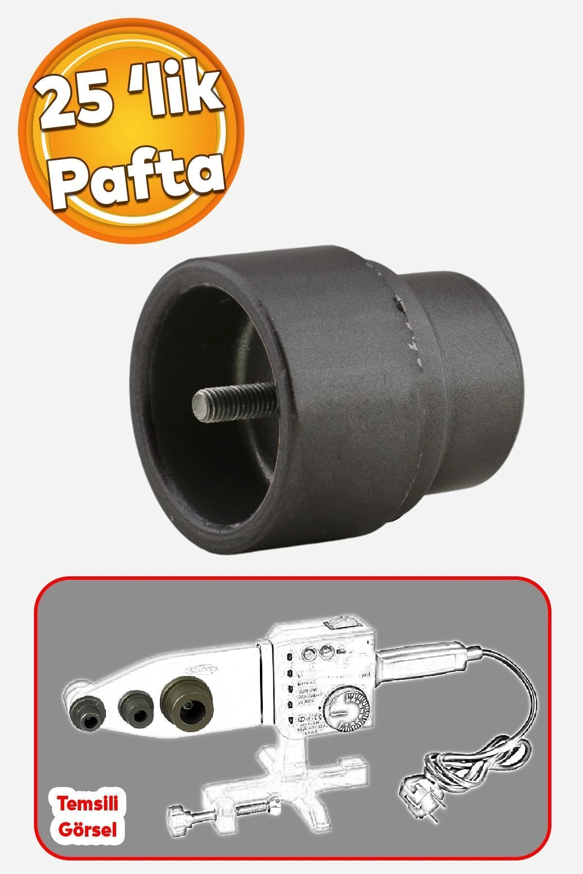 Tesisat Boru Paftası 25 Lik mm PVC PPRC  Plastik Boru Kaynak Birleştirme Makinesi Paftası Yedeği 3/4