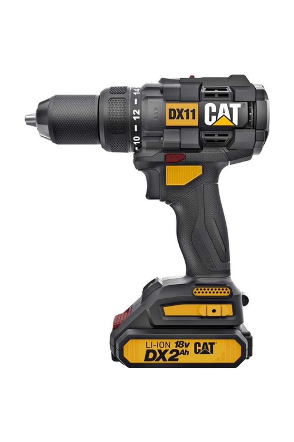 CAT DX11 18Volt/2.0Ah Li-ion Çift Akülü Kömürsüz Profesyonel Şarjlı Matkap