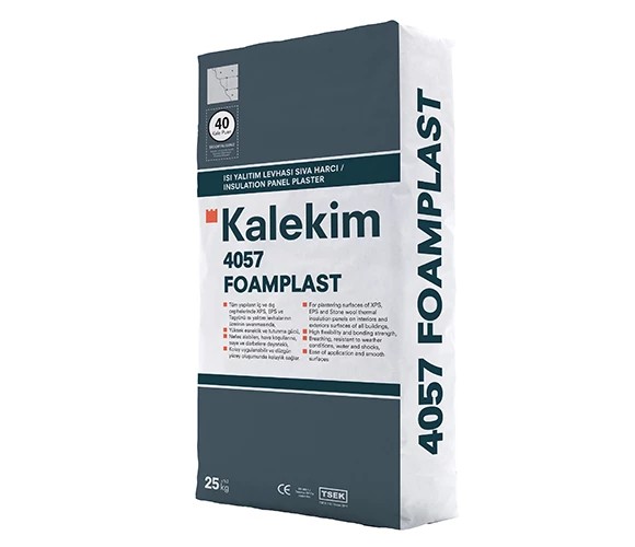 KALEKİM 4057 FOAMPLAST ÇİMENTO ESASLI, YALITIM LEVHASI SIVA HARCI