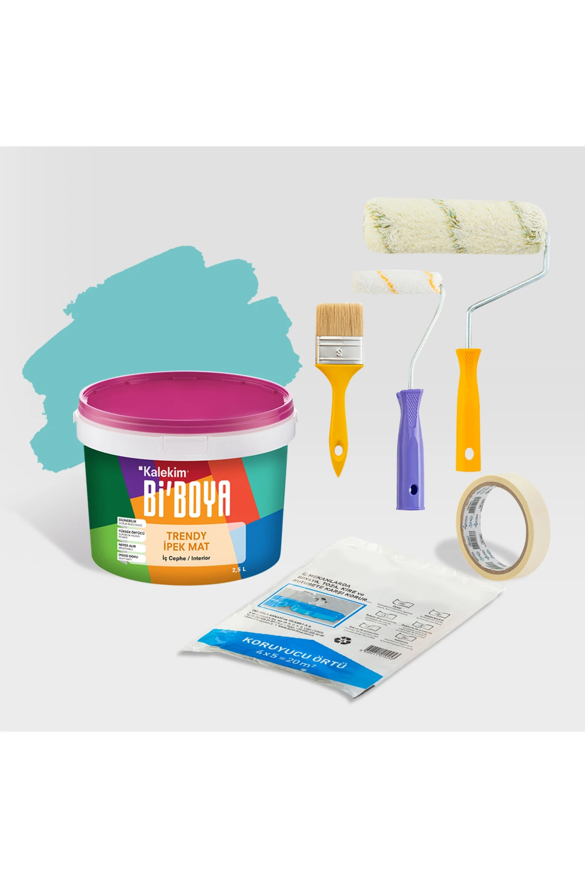 Tek Oda Boyama Seti Marmaris Mavisi