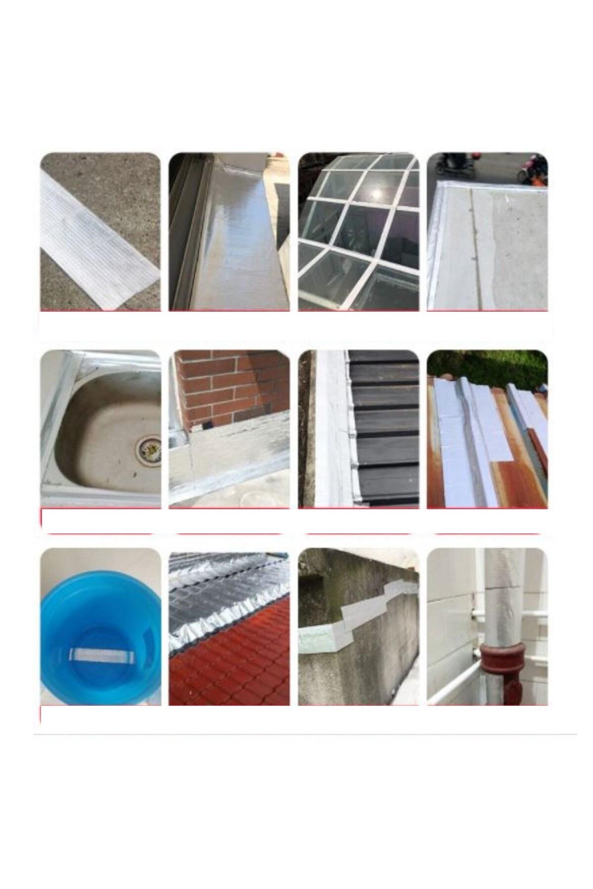 OZKUVVET Su ve Sıcağa Dayanıklı Güçlü Yapışkan Bant Folyo Çatı Boru Duvar Çatlak Onarım 5M X 10CM